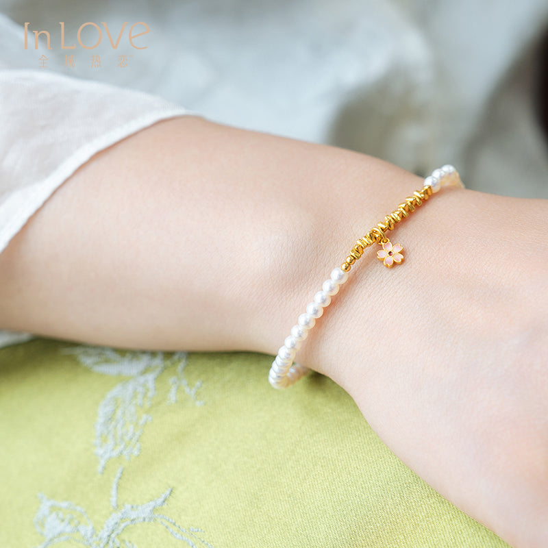 24K Fresh Water Pearl Bracelet