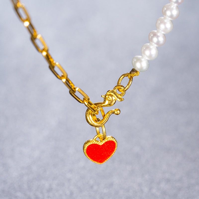 24K Bracelet Love Freshwater Pearls