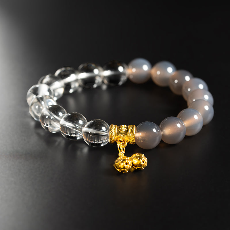 24K White Crystal Bracelet
