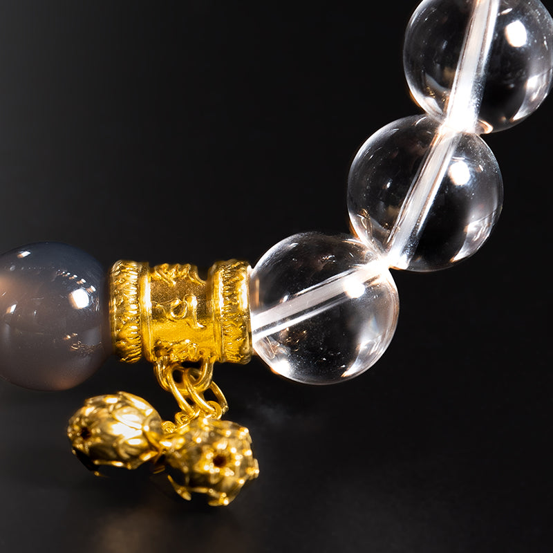 24K White Crystal Bracelet