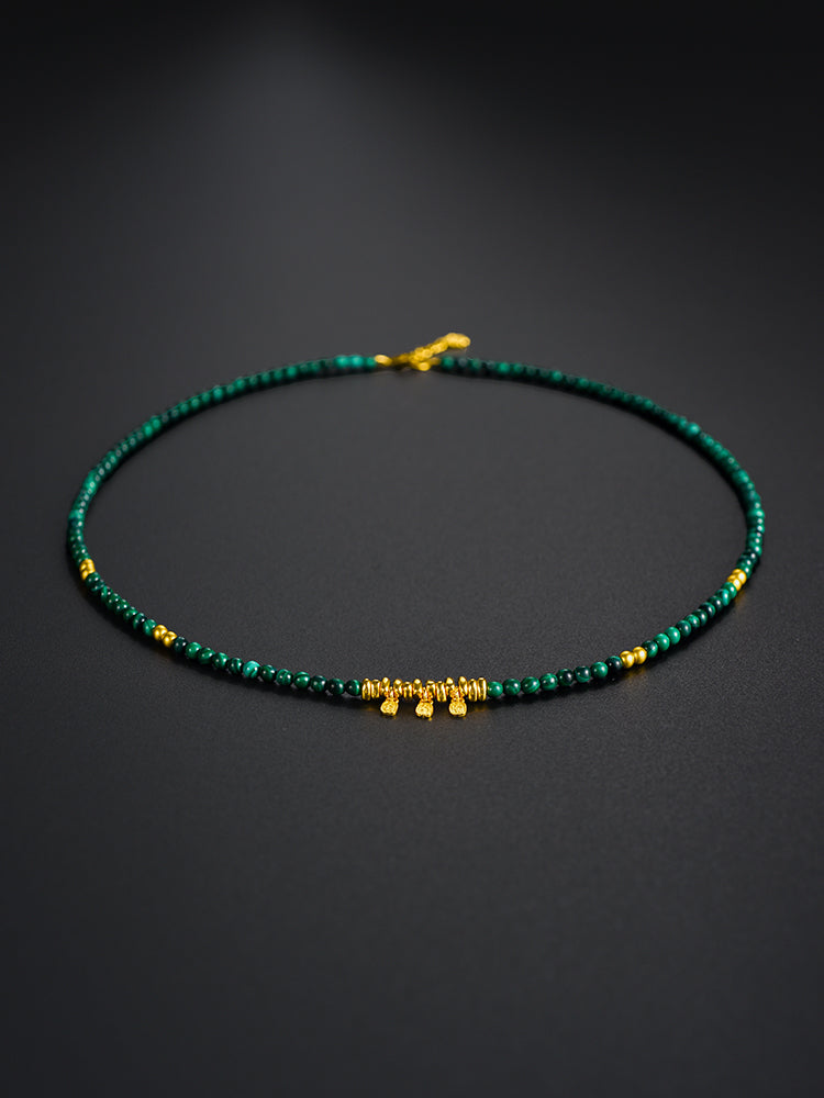 24K Malachite Necklace