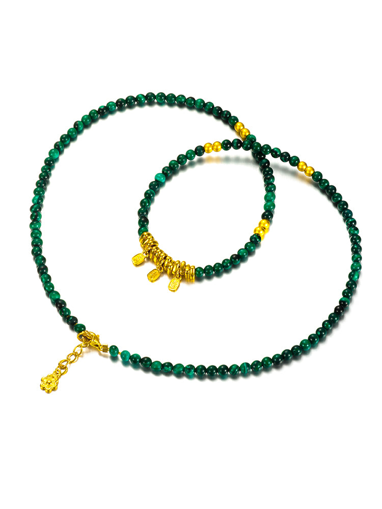 24K Malachite Necklace