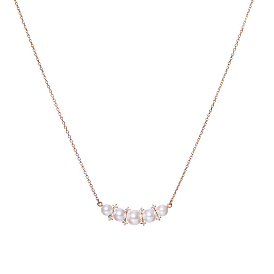 18K Diamond Akoya Galaxy Sparkle Necklace