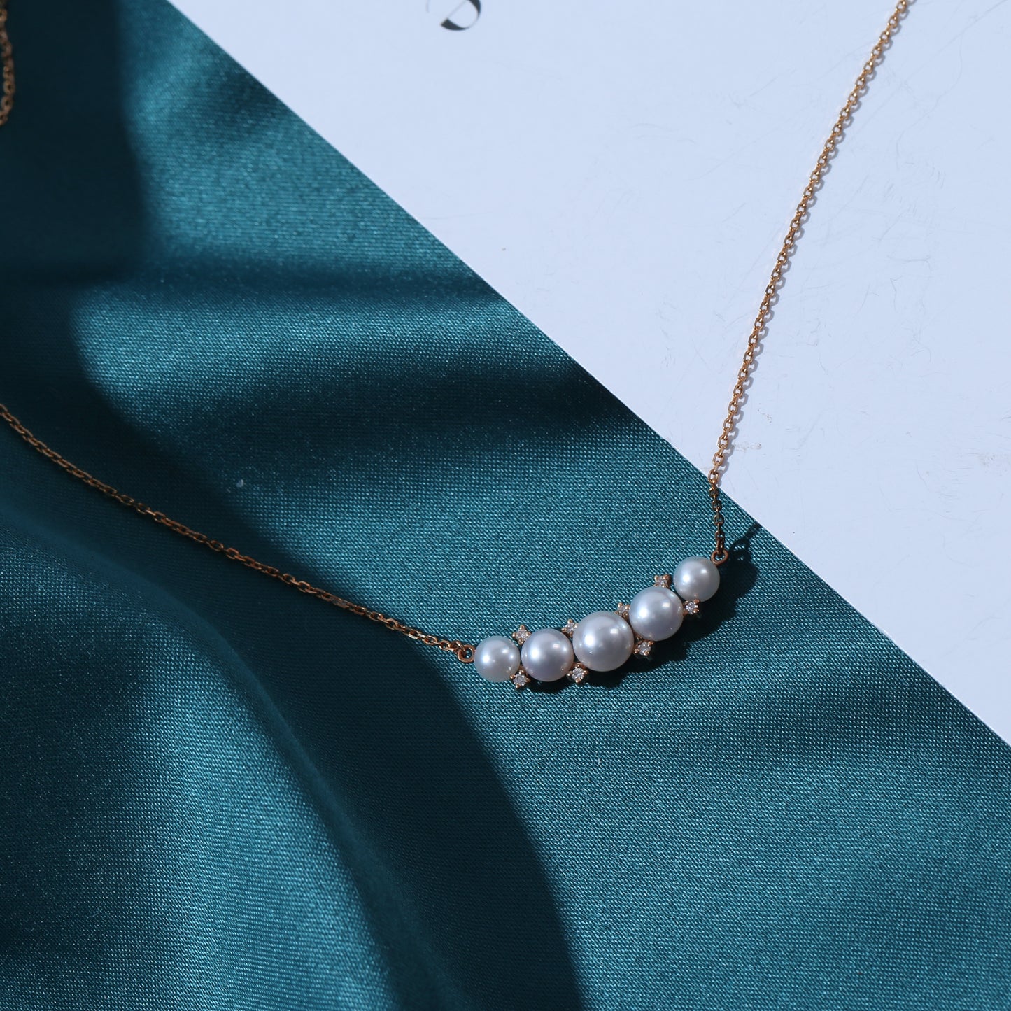18K Diamond Akoya Galaxy Sparkle Necklace