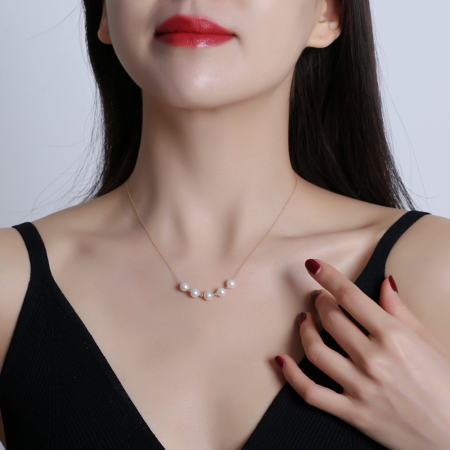 18K Akoya Adjustable "Smiling Star" Necklace