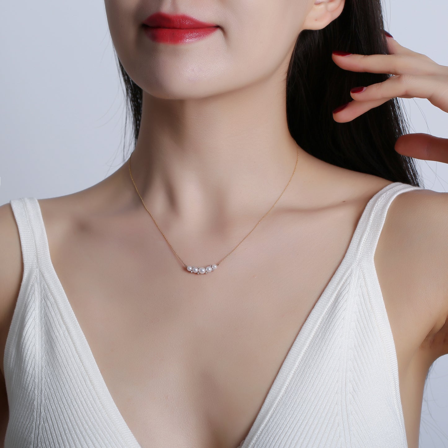 18K Diamond Akoya Galaxy Sparkle Necklace