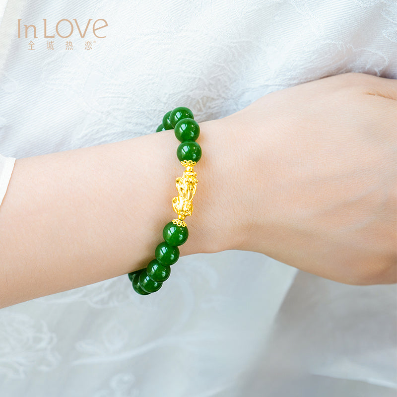 24K Russian Jade Bracelet