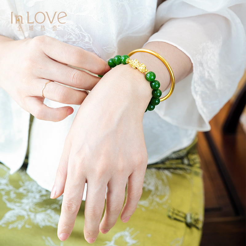 24K Russian Jade Bracelet