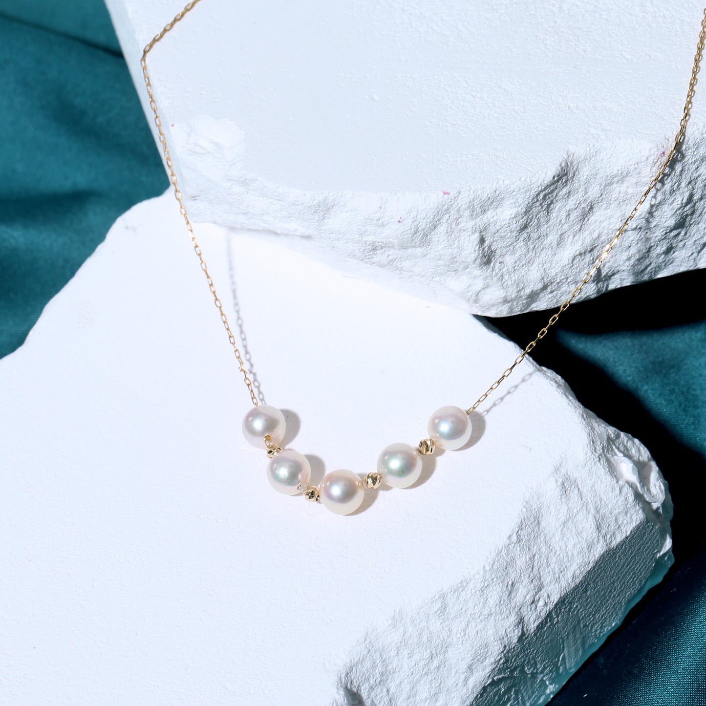 18K Akoya Adjustable "Smiling Star" Necklace